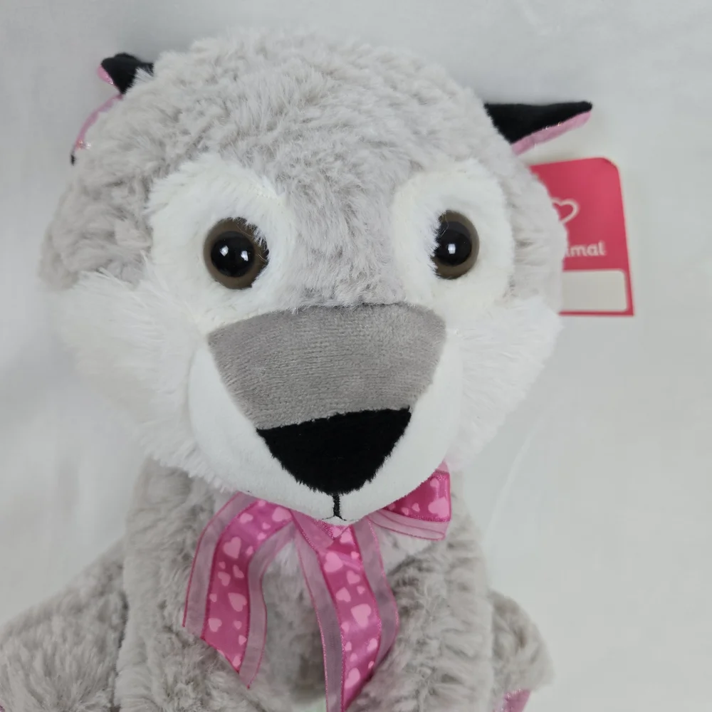 Homerbest‎ Gray Pink Shimmer Accents Heart Bow 9